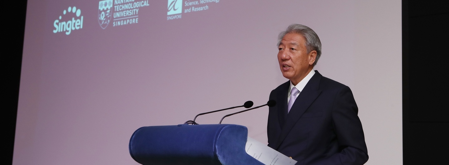 DPM Teo Chee Hean at the Singtel-A*Star & Singtel-NTU Master Research And Collaboration Agreements Signing Ceremony