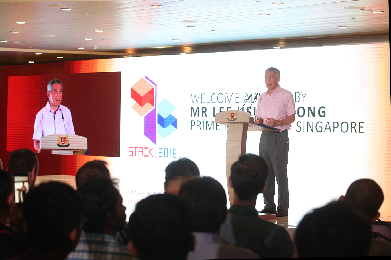 PM Lee Hsien Loong at GovTech STACK 2018 Developer Conference on 2 Oct 2018 (MCI Photo by Chwee)