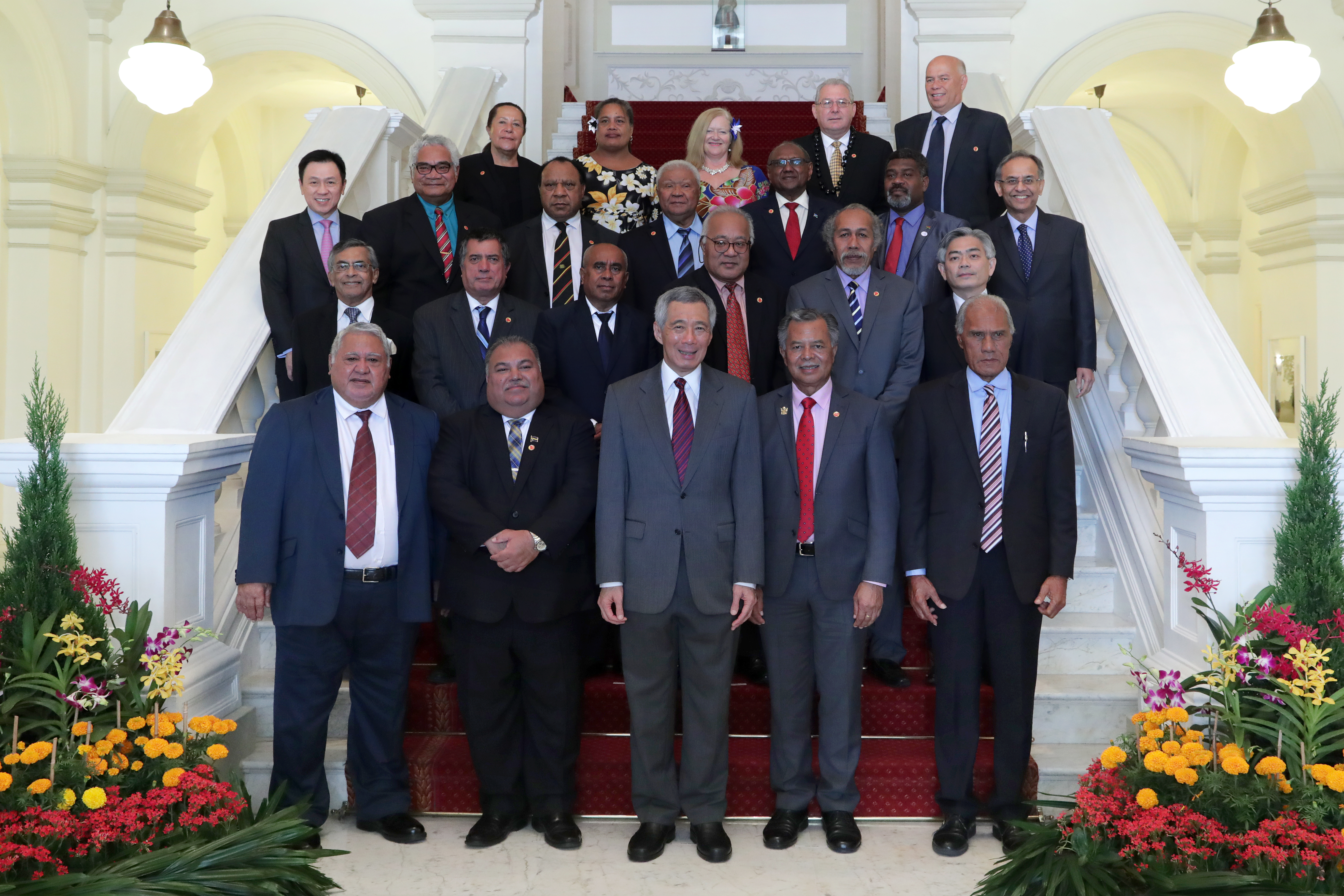 Call by Pacific Island States and Timor-Leste heads of delegation on 9 Feb 2017 (MCI Photo by Kenji Soon)
