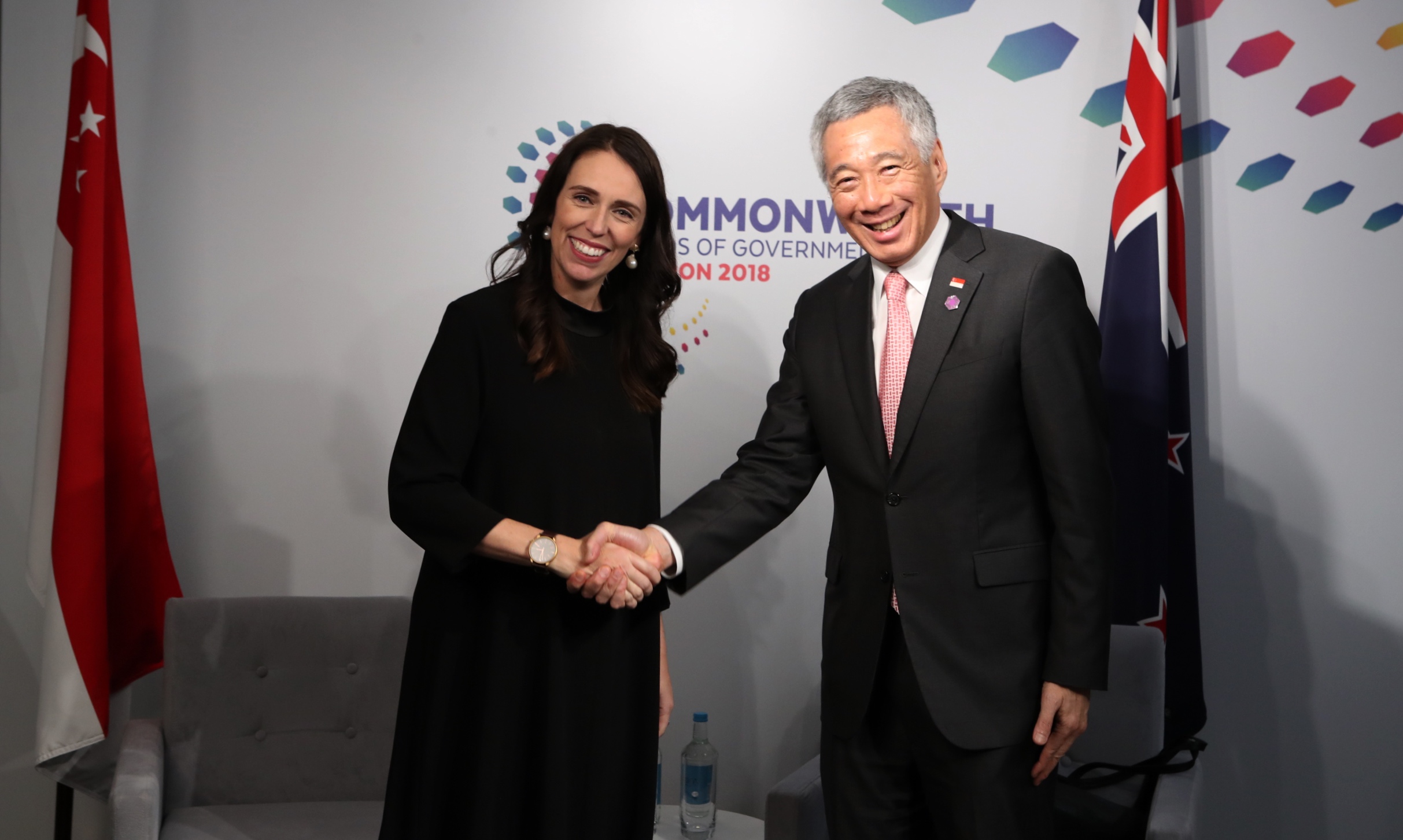 PM Lee Hsien Loong with New Zealand PM Jacinda Arden