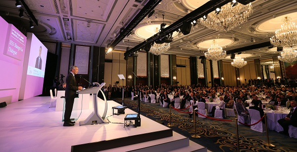 Prime Minister Lee Hsien Loong delivers the keynote address at the 14th Shangri-La dialogue on 29 May 2015.