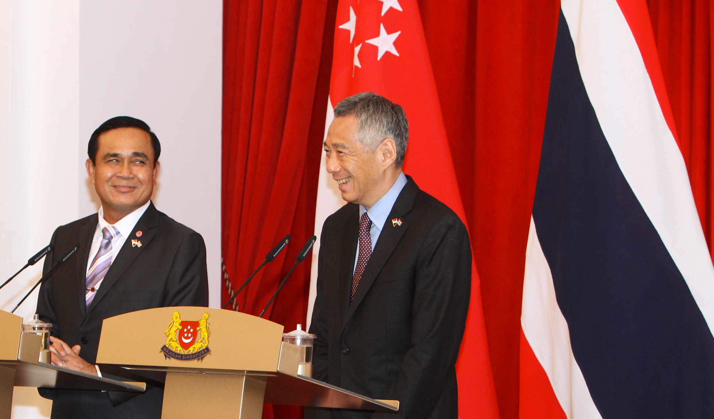 Singapore-Thailand Leaders' Retreat Joint Press Conference on 11 Jun 2015 (MCI Photo by Kenji Soon)