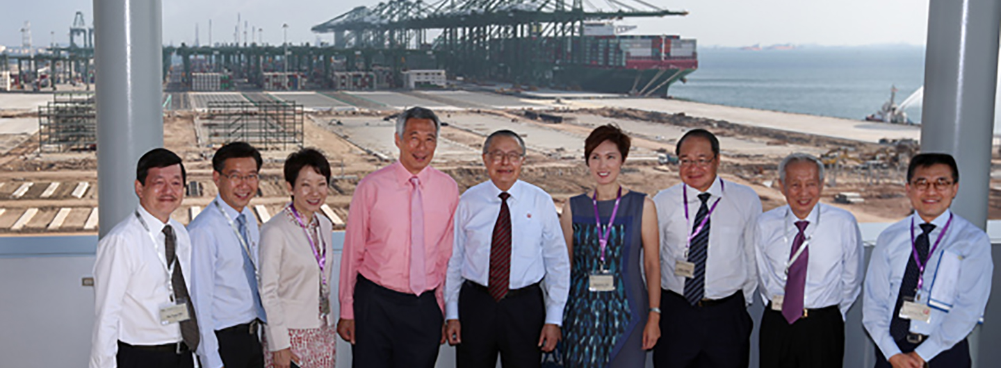 PM Lee Hsien Loong at the Opening of Pasir Panjang Terminal Phases 3 and 4 on  23 Jun 2015 (MCI Photo by Terence Tan)