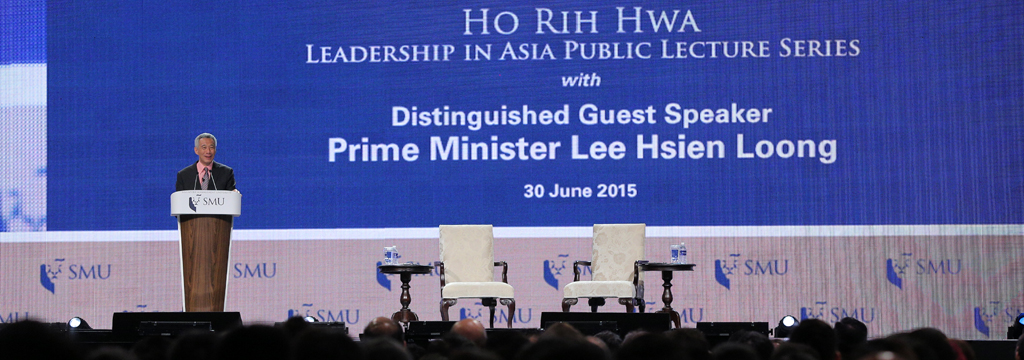 Speech by Prime Minister Lee Hsien Loong at the Ho Rih Hwa Leadership in Asia Public Lecture Series on 30 Jun 2015 (MCI Photo by Kenji Soon)