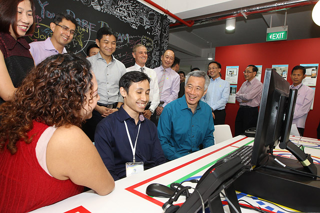 PM Lee Hsien Loong at the official opening of Enabling Village on 2 December 2015