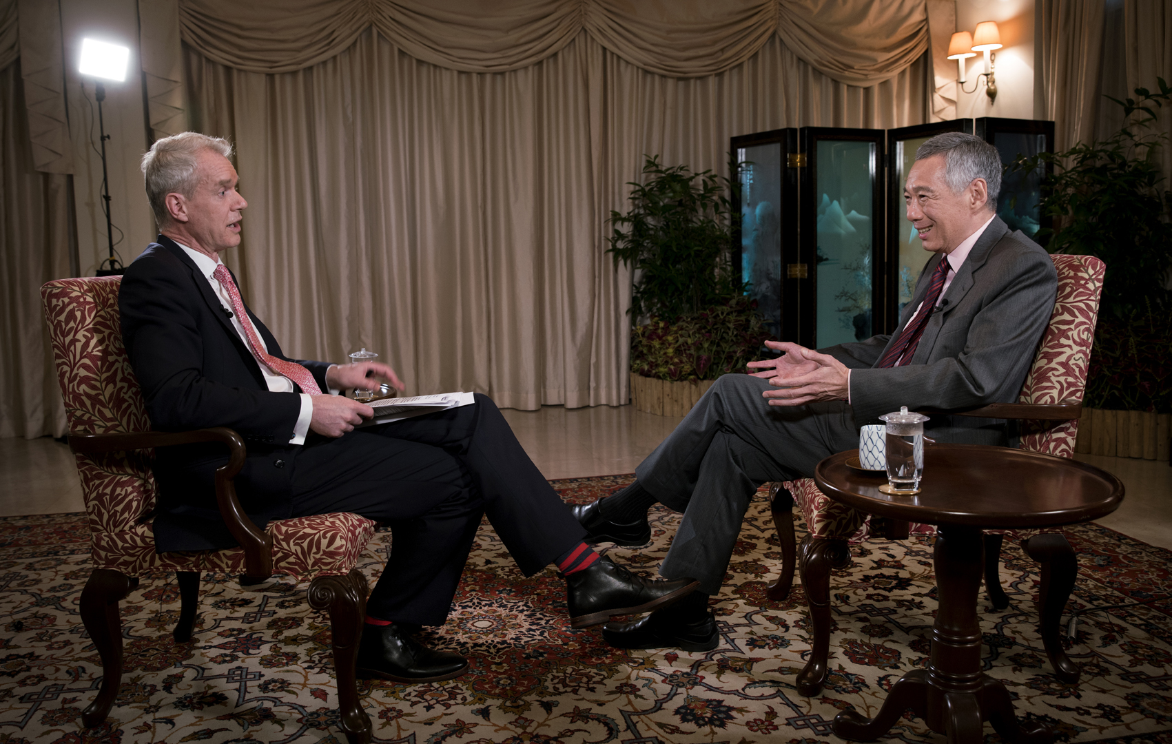 PM Lee Hsien Loong at interview with BBC HARDtalk on 23 Feb 2017 (MCI Photo by Terence Tan)