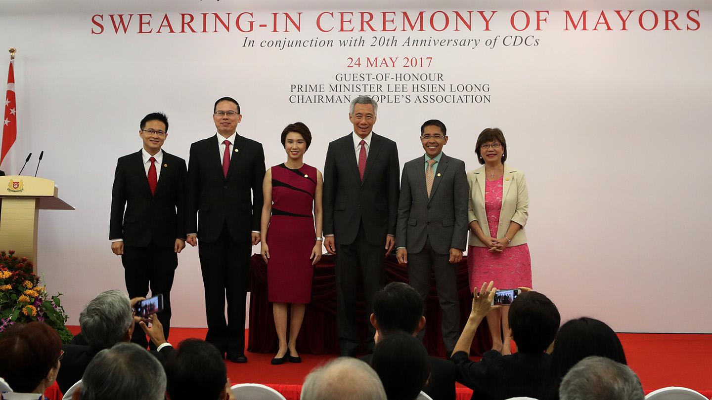 PM Lee Hsien Loong at the Swearing-In Ceremony of Mayors on 24 May 2017 (MCI Photo by Betty Chua)