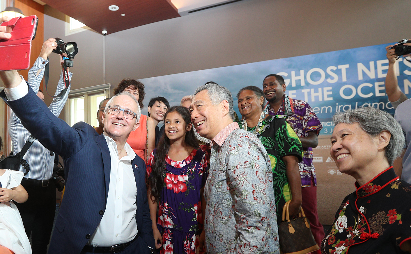 PM Lee Hsien Loong at the opening of the Ghost Nets of the Ocean exhibition on 3 June 2017 (MCI Photo by Chwee)
