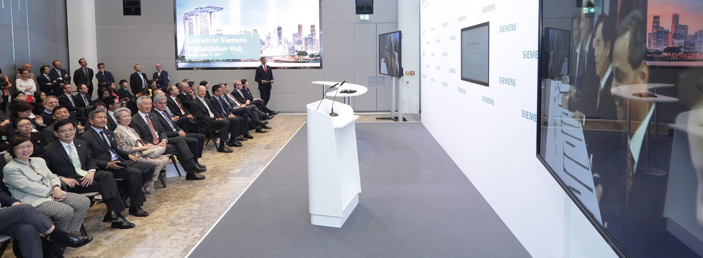 PM Lee Hsien Loong at Launch of Siemens Digitalisation Hub in Munich (MCI Photo by Kenji Soon)