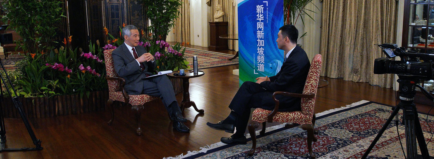 Xinhuanet Interview with PM Lee Hsien Loong on 16 Sep 2017 (MCI Photo by LH Goh)