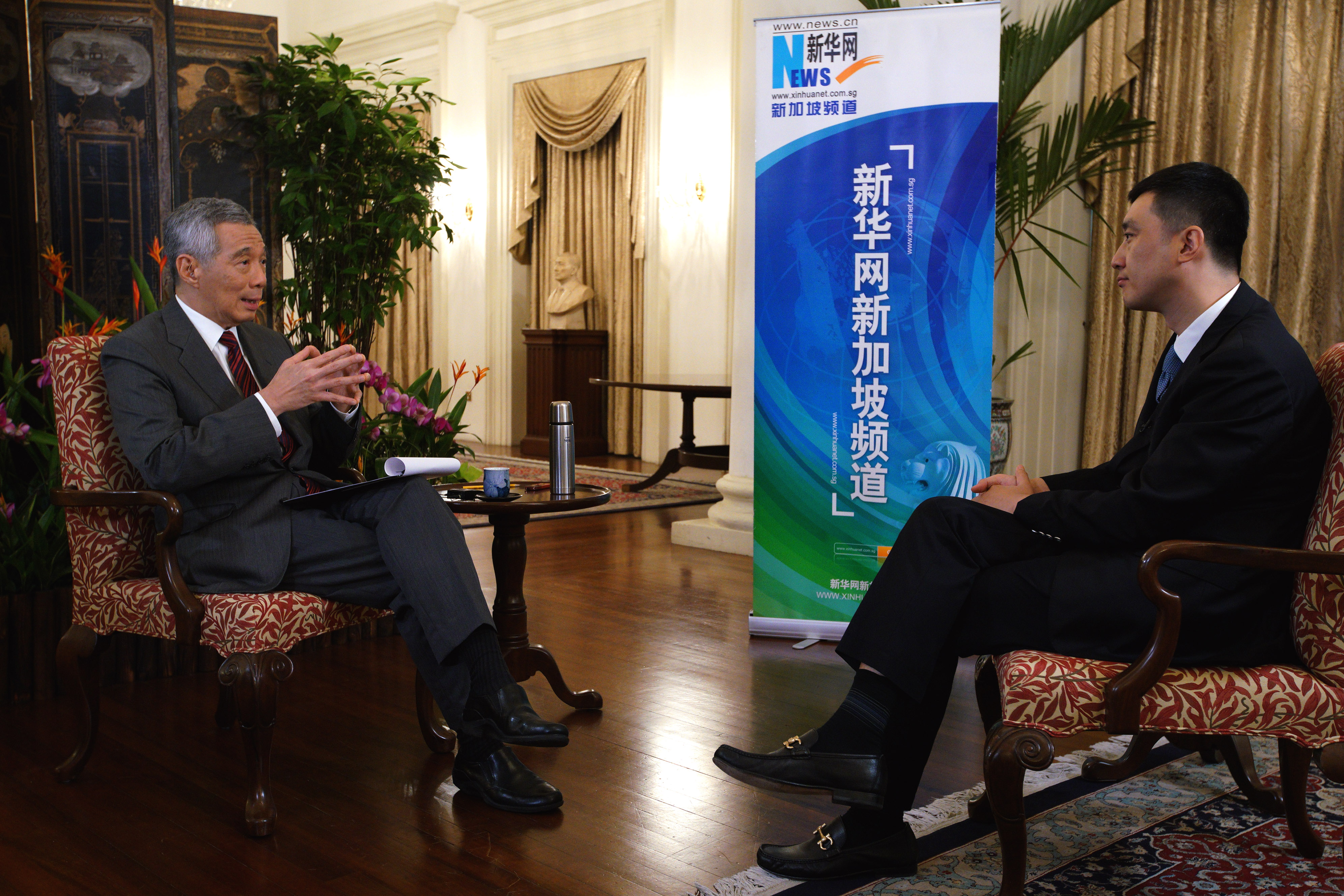 PM Lee Hsien Loong's Interview with Xinhuanet on 16 Sep 2017 (MCI Photo by LH Goh)