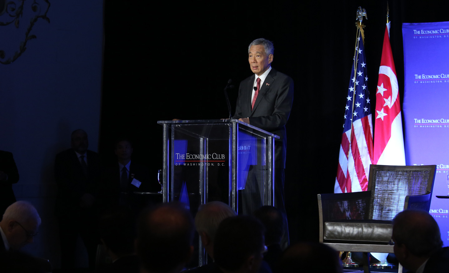PM Lee Hsien Loong at Economic Club of Washington DC on 23 Oct 2017 (MCI Photo by Kenji Soon)