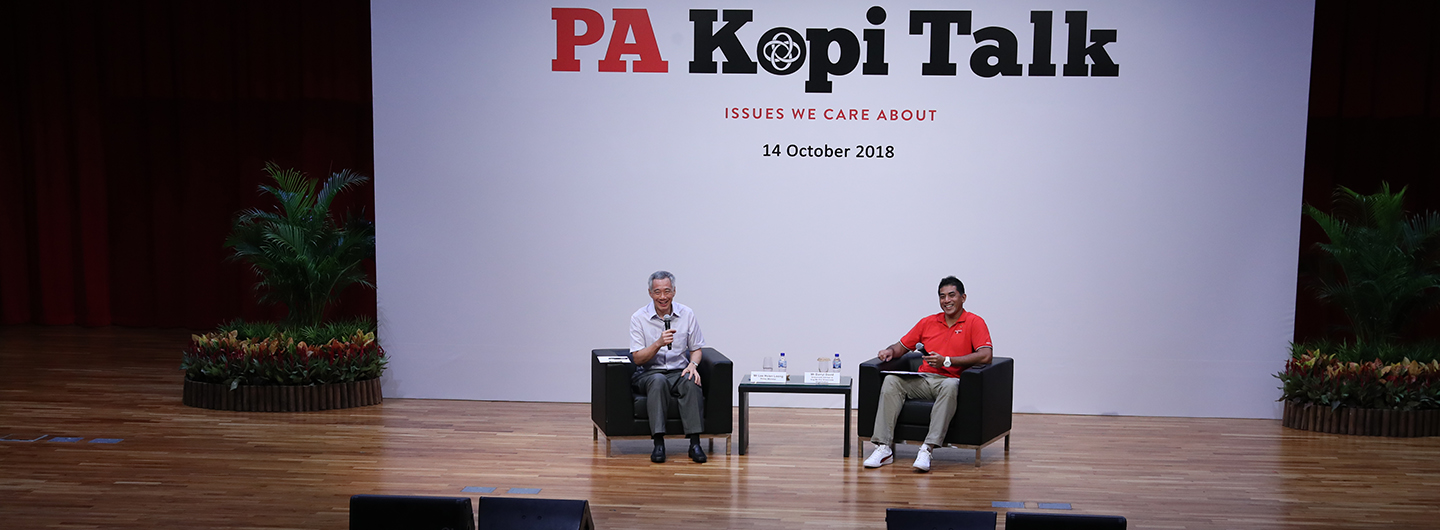 PM Lee Hsien Loong at PA Kopi Talk on 14 Oct 2018 (MCI Photo by Betty Chua)