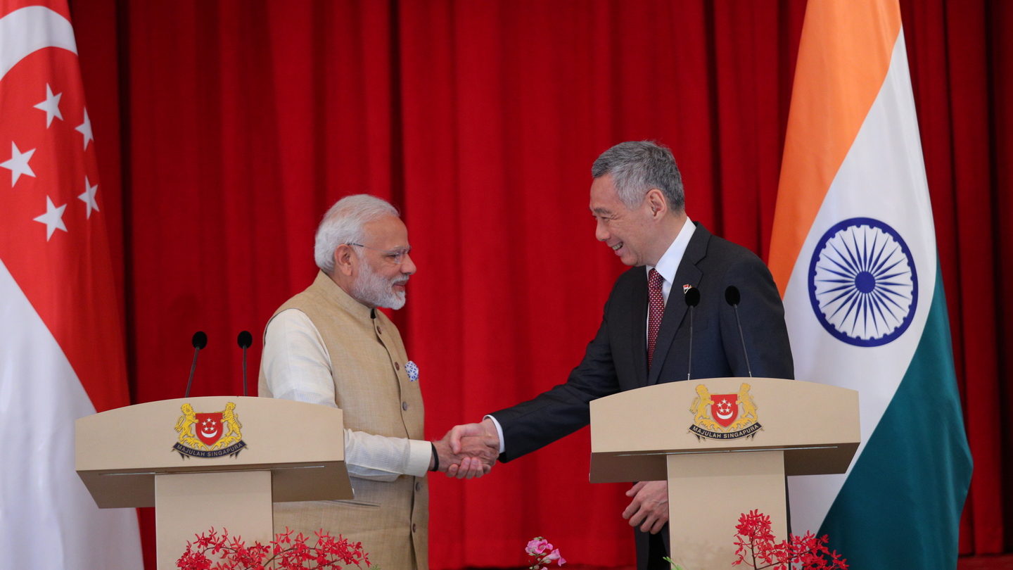 PM Lee Hsien Loong at Joint Press Conference with Indian PM Narendra Modi