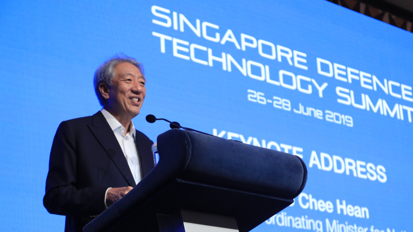 Senior Minister and Coordinating Minister for National Security Teo Chee Hean at the Singapore Defence Technology Summit on 27 June 2019.