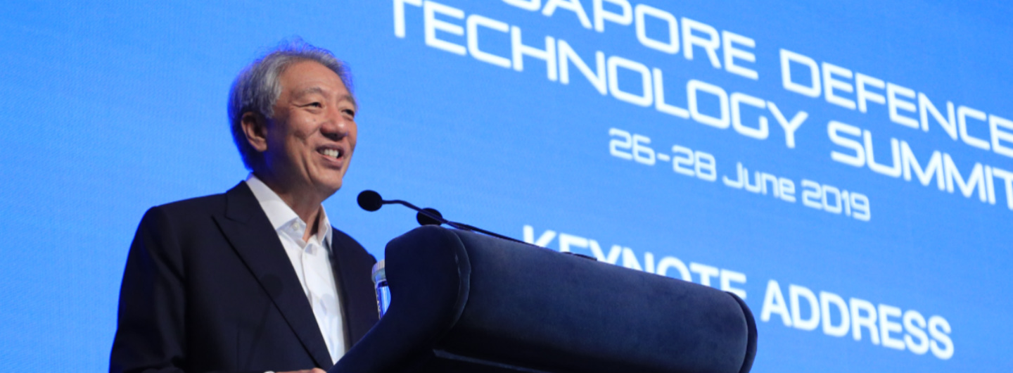 Senior Minister and Coordinating Minister for National Security Teo Chee Hean at the Singapore Defence Technology Summit on 27 June 2019.