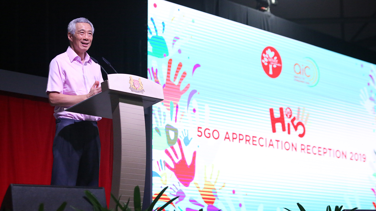 PM Lee Hsien Loong at the 5GO Appreciation Reception (MCI Photo by Kenji Soon)