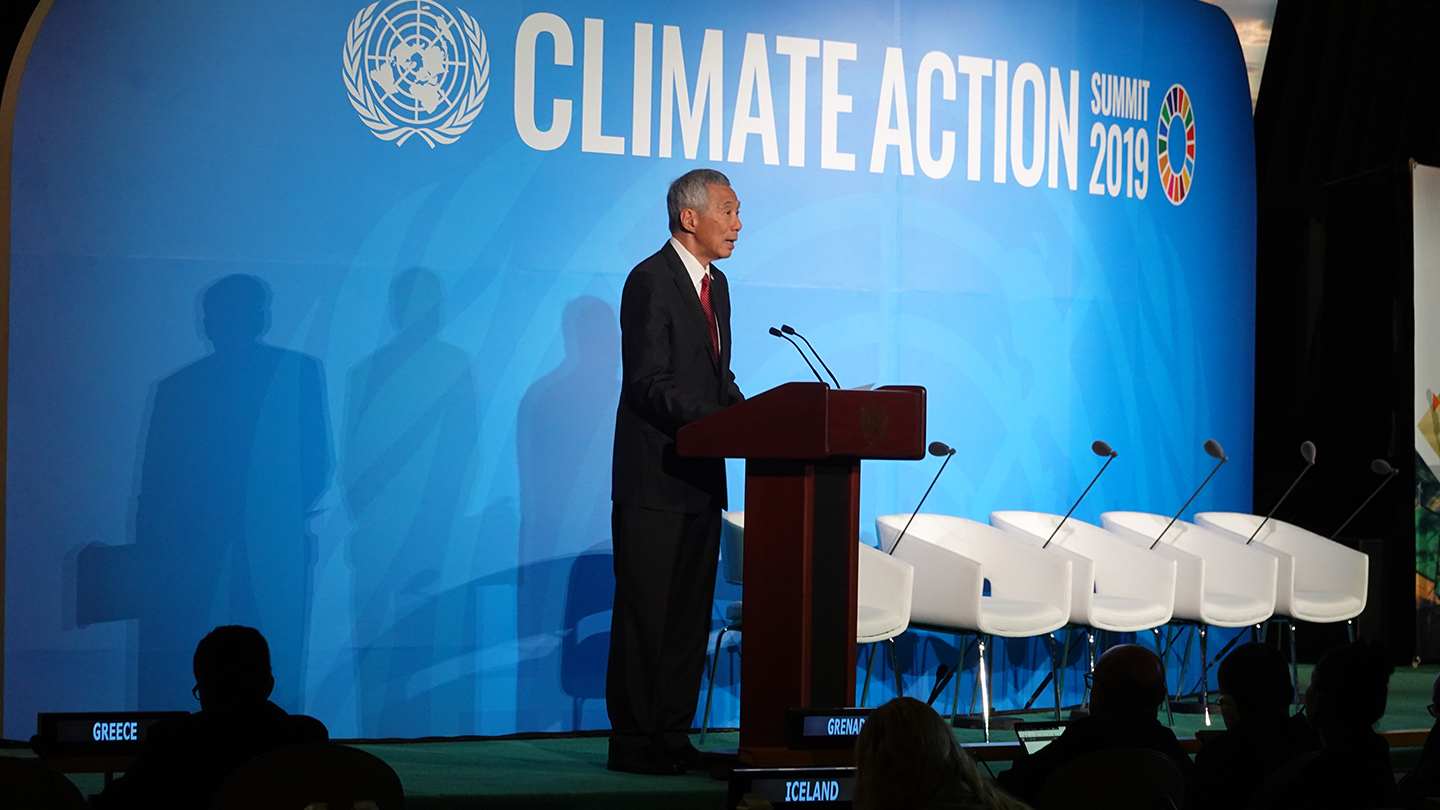 PM Lee Hsien Loong at Climate Action Summit on 23 Sep 2019 (MCI Photo by Betty Chua)