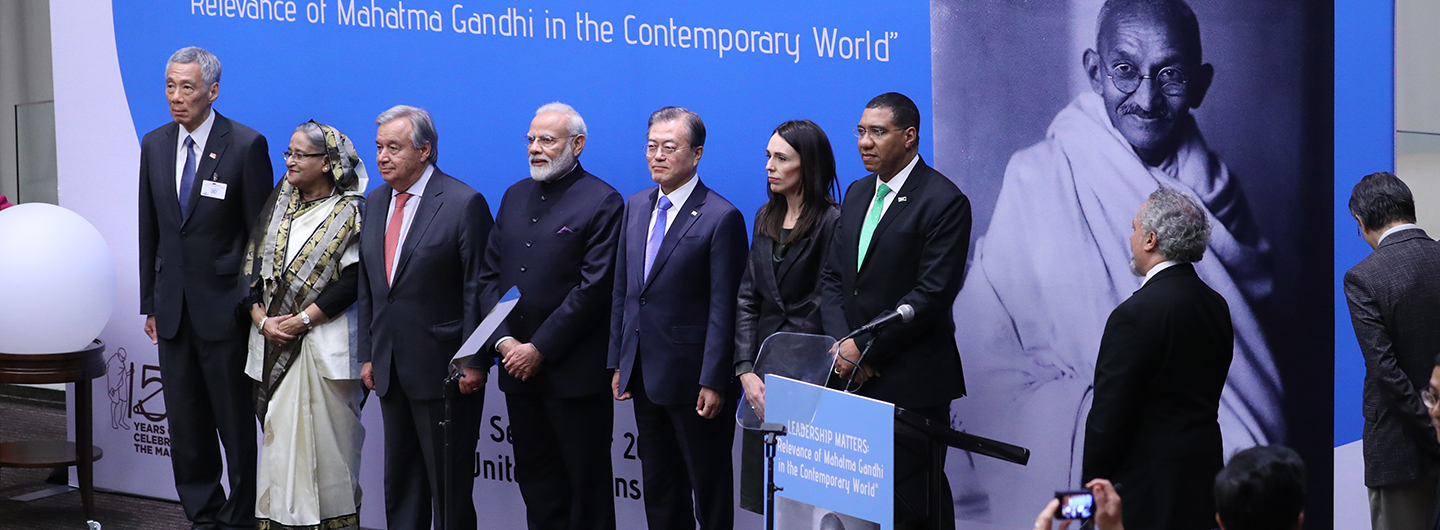 PM Lee Hsien Loong was speaking at the "Leadership Matters – Relevance of Mahatma Gandhi in the Contemporary World" on 24 Sept 2019 (MCI Photo by Betty Chua)