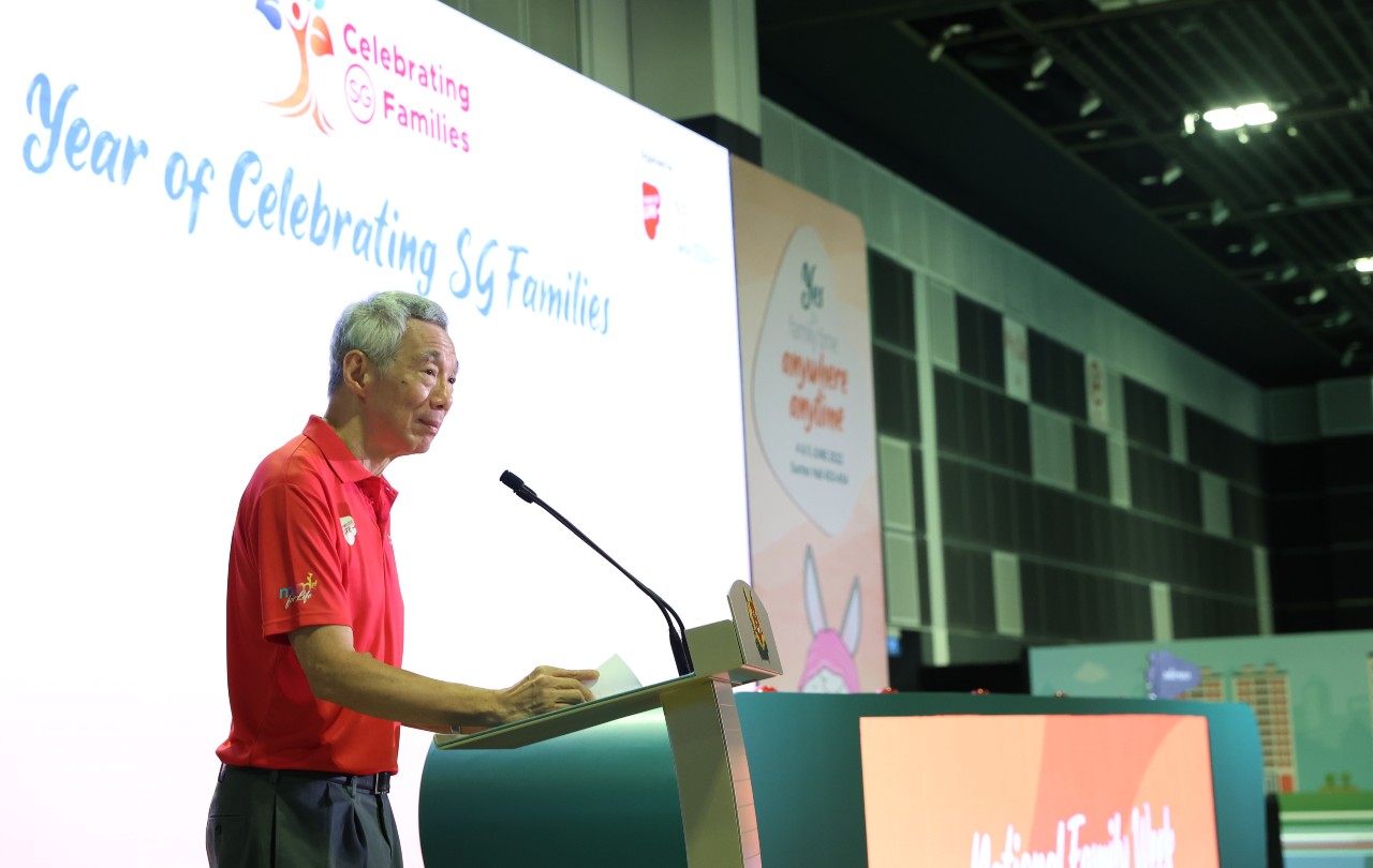 PM Lee at launch of Singapore Family Week jpg