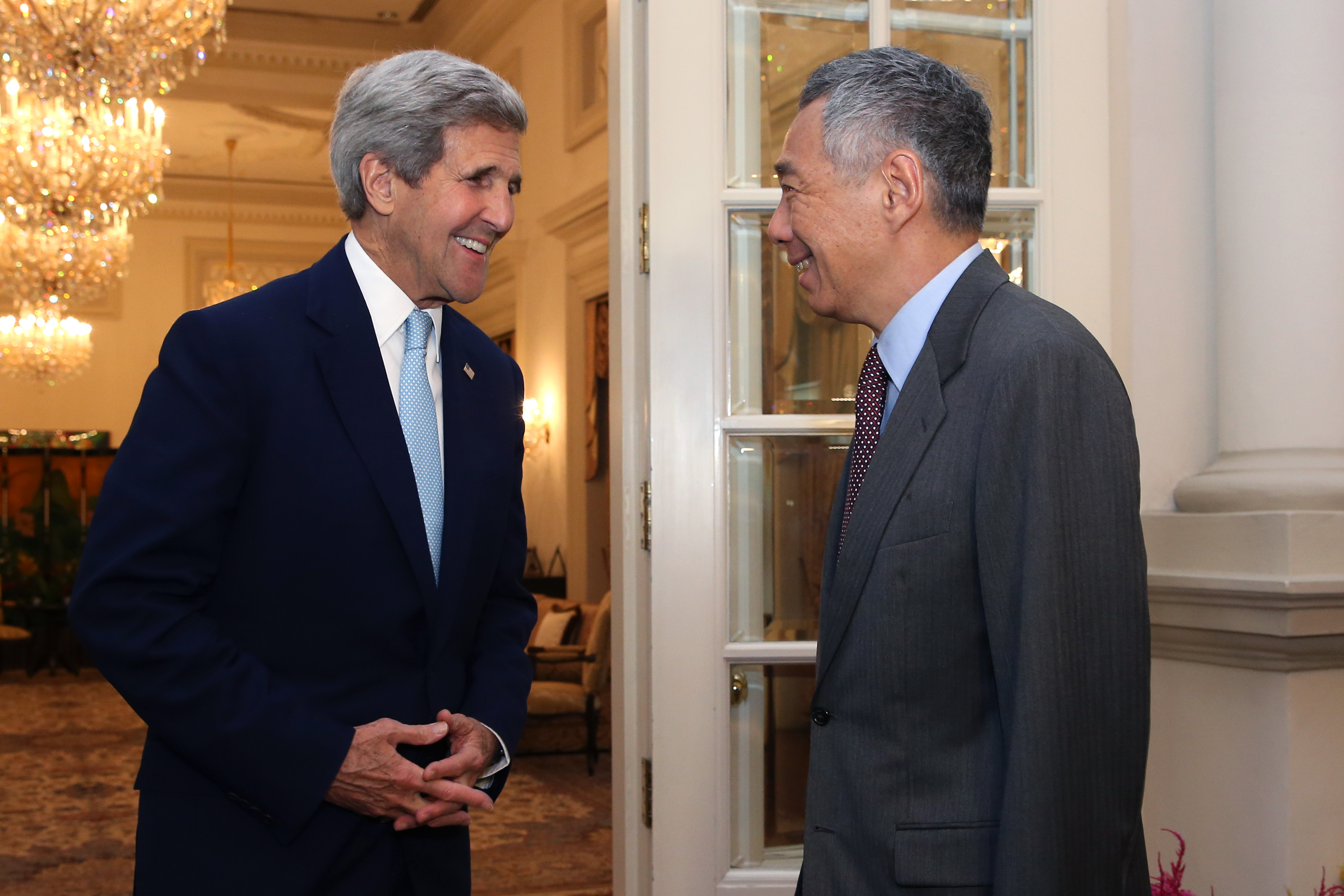 Call by US Secretary of State John Kerry on Prime Minister Lee Hsien Loong on 4 Aug 2015 (MCI Photo by LH Goh)