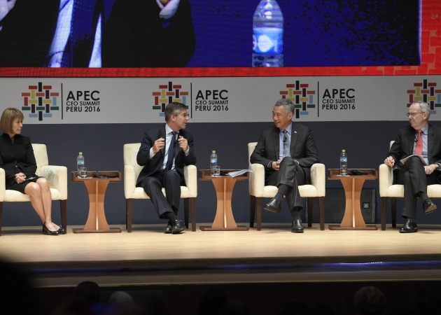 PM Lee Hsien Loong at APEC CEO Summit in Peru on 18 Nov 2016 (ST Photo © Singapore Press Holdings Limited. Reproduced with permission)