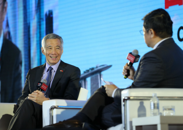 PM Lee speaking at the DBS Asian Insights Conference 2018 Leadership Dialogue.