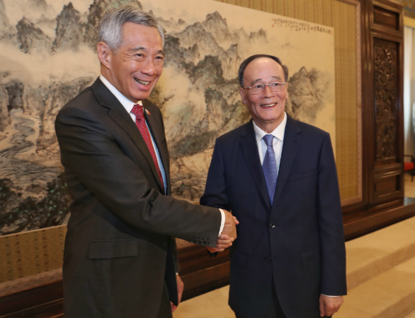 PM Lee meeting Vice President Wang Qishan.