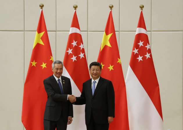 PM Lee meeting President Xi Jinping.