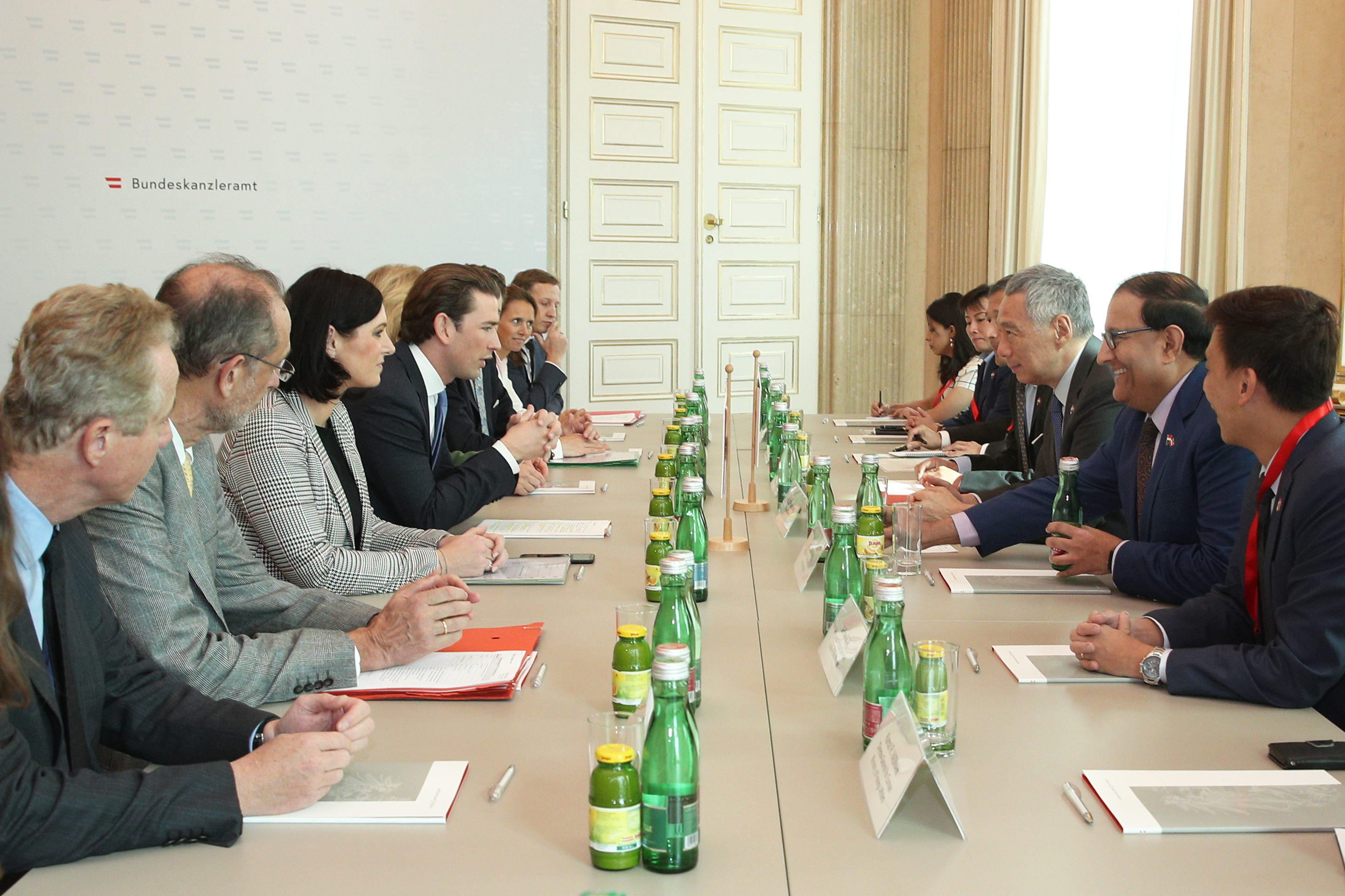 Delegation meeting with Austrian Chancellor Sebastian Kurz and his team (MCI Photo by Chwee)