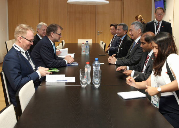 Singapore-Finland bilateral meeting. (MCI Photo by Chwee)